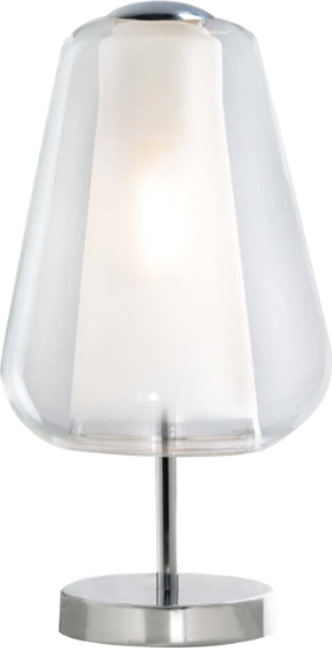 Abat-jour-moderna-Top-Light-DOUBLE-SKIN-1176CR-P-GAMMA-TR-E27-LED-vetro-lampada-tavolo