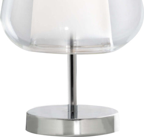 Abat-jour-moderna-Top-Light-DOUBLE-SKIN-1176CR-P-GAMMA-TR-E27-LED-vetro-lampada-tavolo