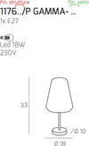 Abat-jour-moderna-Top-Light-DOUBLE-SKIN-1176CR-P-GAMMA-TR-E27-LED-vetro-lampada-tavolo