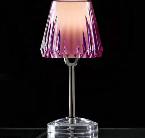Abat-jour-moderno-Illuminando-GAIA-LU-LED-lampada-tavolo-acrilico-tortora-viola-trasparente-interno-E14