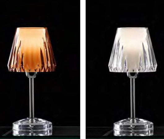 Abat-jour-moderno-Illuminando-GAIA-LU-LED-lampada-tavolo-acrilico-tortora-viola-trasparente-interno-E14