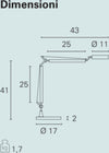 Abat-jour-moderno-Pan-International-ALTER-TAV00004-TAV00005-LED-metallo-lampada-tavolo