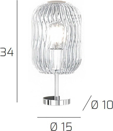 Abat-jour-moderno-Top-Light-TENDER-1181-CR-P-TR-E27-LED-vetro-lampada-tavolo