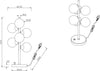 Abat-jour-Trio-Lighting-ALICIA-G9-LED-52H-vetro-fumè-lampada-tavolo-moderna-multiluce-sfere-interno