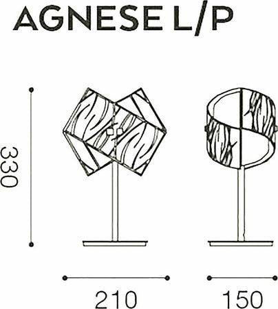 Abat-jour-vetro-serigrafato-Gea-Luce-AGNESE-LP-LED-lampada-tavolo-piccola-bianco-nero-moderno-interno-E14