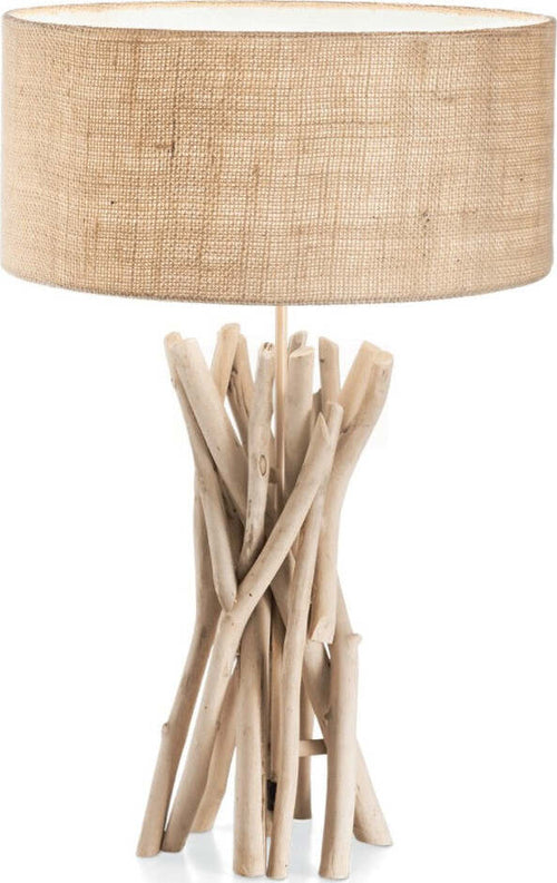 Abat-your-vintage-Ideal-Lux-DRIFTWOOD-TL1-129570-E27-LED-legno-PVC-tessuto-lampada-tavolo