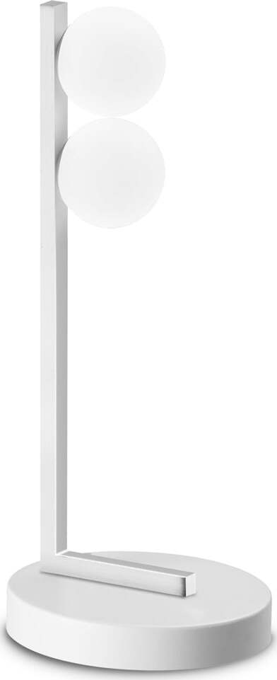 Abatjour-Contemporanea-Ping-Pong-Metallo-Bianco-Led-Integrato-6W-3000K-Ip20