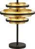 Abatjour-Contemporaneo-Alveare-Acciaio-Nero-Alluminio-Ottone-Led-13,7W-2700K
