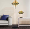 Abatjour-Contemporaneo-Alveare-Acciaio-Nero-Alluminio-Ottone-Led-13,7W-2700K