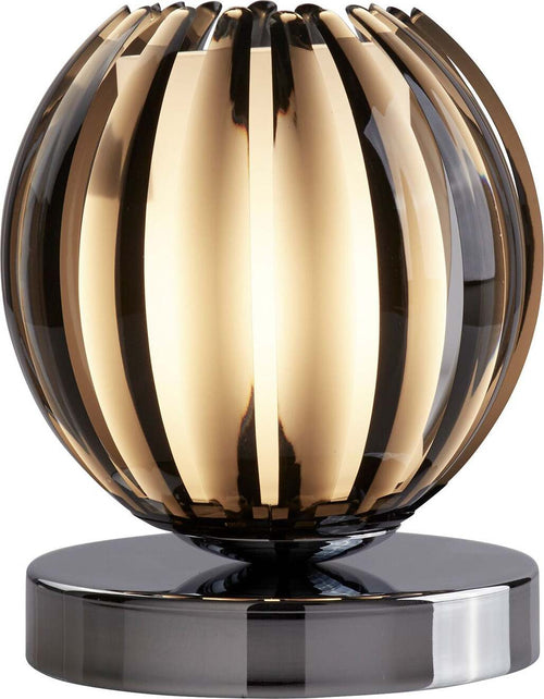 Abatjour-Contemporaneo-Artiglio-Acciaio-Cromo-Vetro-Fumè-1-Luce-G9