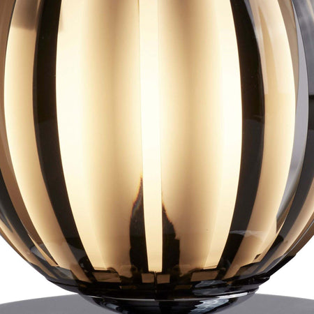 Abatjour-Contemporaneo-Artiglio-Acciaio-Cromo-Vetro-Fumè-1-Luce-G9