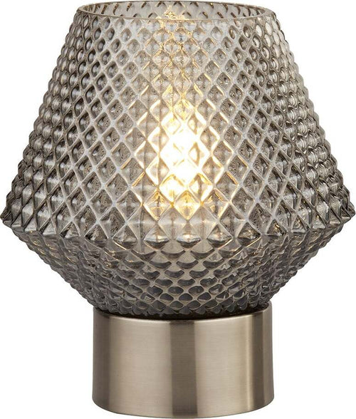 Abatjour-Contemporaneo-Avia-Vetro-Cromo-Acciaio-Fumè-1-Luce-E27