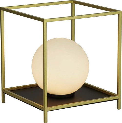 Abatjour-Contemporaneo-Bloccare-Acciaio-Nero-Vetro-Oro-1-Luce-G9