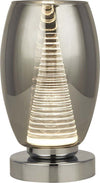 Abatjour-Contemporaneo-Ciclon-Acciaio-Cromo-Vetro-Fumè-Led-6W-3000K