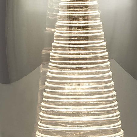 Abatjour-Contemporaneo-Ciclon-Acciaio-Cromo-Vetro-Fumè-Led-6W-3000K