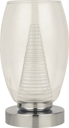 Abatjour-Contemporaneo-Ciclon-Metallo-Cromo-Vetro-Trasparente-Led-6W-3000K