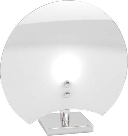 Abatjour-Contemporaneo-Clover-Metallo-Cromo-Vetro-Bianco-1-Luce-G9