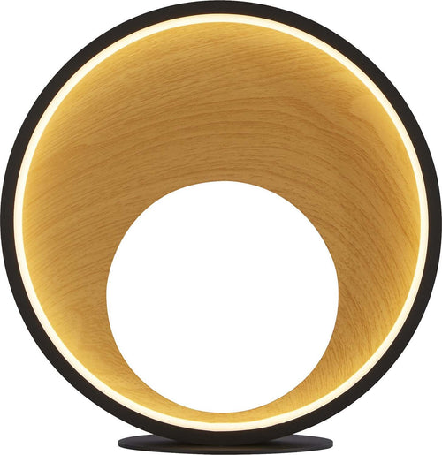 Abatjour-Contemporaneo-Crosby-Acciaio-Nero-Policarbonato-Marrone-Led-11,04-3000K