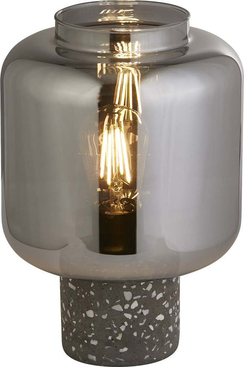 Abatjour-Contemporaneo-Nave-Cemento-Fumè-Policarbonato-Trasparente-1-Luce-E27