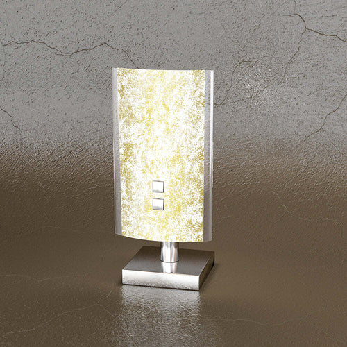 Abatjour-Contemporaneo-Shadow-Metallo-Bianco-Vetro-Foglia-Oro-1-Luce-G9
