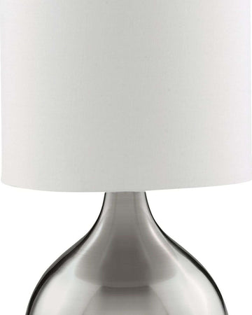 Abatjour-Contemporaneo-Tocco-Acciaio-Argento-Tessuto-1-Luce-E14