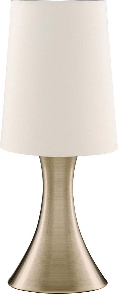 Abatjour-Contemporaneo-Tocco-Acciaio-Ottone-Tessuto-Crema-1-Luce-E14