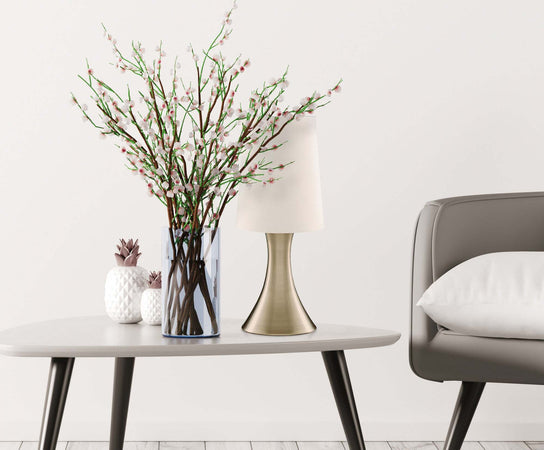 Abatjour-Contemporaneo-Tocco-Acciaio-Ottone-Tessuto-Crema-1-Luce-E14
