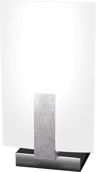 Abatjour-Contemporaneo-Wood-Metallo-Foglia-Argento-Vetro-Bianco-1-Luce-G9