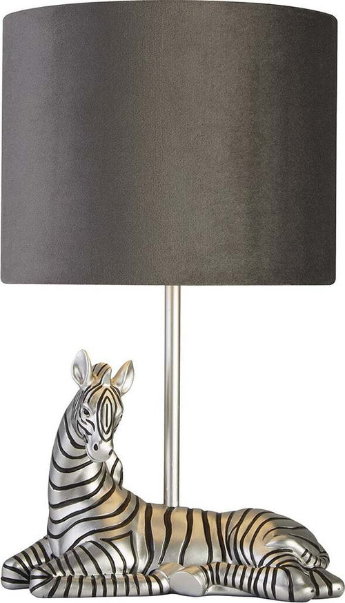 Abatjour-Contemporaneo-Zebra-Policarbonato-Argento-Multicolor-1-Luce-E27