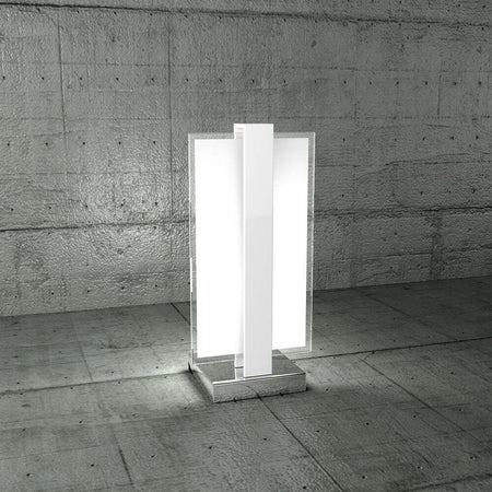 Abatjour-Moderno-Cross-Metallo-E-Vetro-Bianco-1-Luce-E27