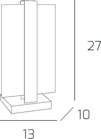 Abatjour-Moderno-Cross-Metallo-Nero-Vetro-1-Luce-E27