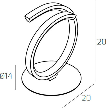 Abatjour-Moderno-Tornado-Alluminio-Oro-Led-8W