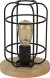 Abatjour-Rustico-Country-Visione-Acciaio-Nero-Marrone-1-Luce-E27