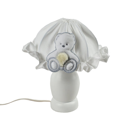 Lampada Abat-Jour Italbaby Base BIANCA Peluche Grigio
