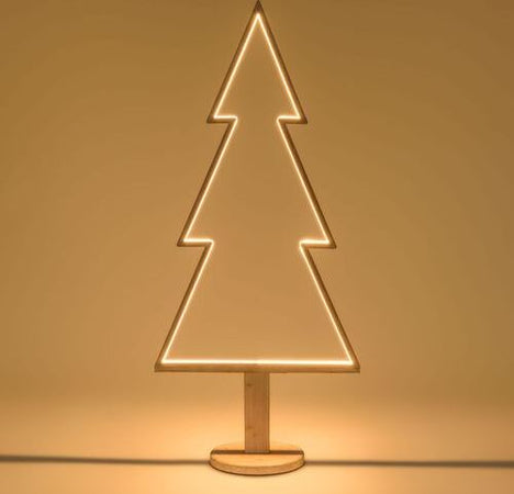 Abete triangolare luminoso con led multicolor e base in legno decorazione natalizia Casa e cucina/Decorazioni per interni/Addobbi e decorazioni per ricorrenze/Decorazioni natalizie/Alberi di natale artificiali MagiediNatale.it - Altamura, Commerciovirtuoso.it