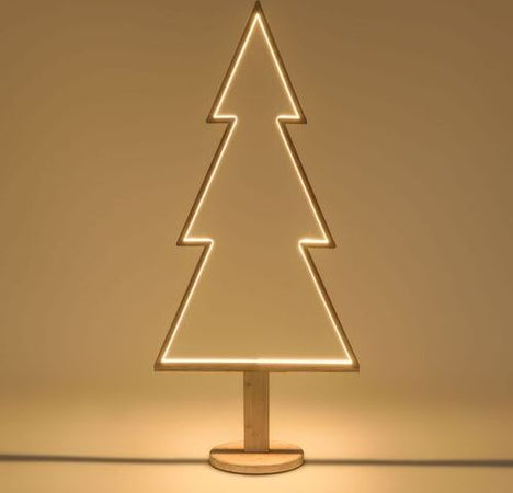 Abete triangolare luminoso con led multicolor e base in legno decorazione natalizia Casa e cucina/Decorazioni per interni/Addobbi e decorazioni per ricorrenze/Decorazioni natalizie/Alberi di natale artificiali MagiediNatale.it - Altamura, Commerciovirtuoso.it