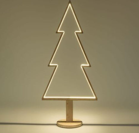 Abete triangolare luminoso con led multicolor e base in legno decorazione natalizia Casa e cucina/Decorazioni per interni/Addobbi e decorazioni per ricorrenze/Decorazioni natalizie/Alberi di natale artificiali MagiediNatale.it - Altamura, Commerciovirtuoso.it