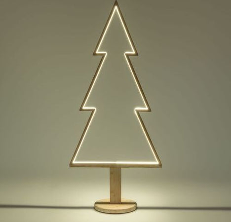 Abete triangolare luminoso con led multicolor e base in legno decorazione natalizia Casa e cucina/Decorazioni per interni/Addobbi e decorazioni per ricorrenze/Decorazioni natalizie/Alberi di natale artificiali MagiediNatale.it - Altamura, Commerciovirtuoso.it