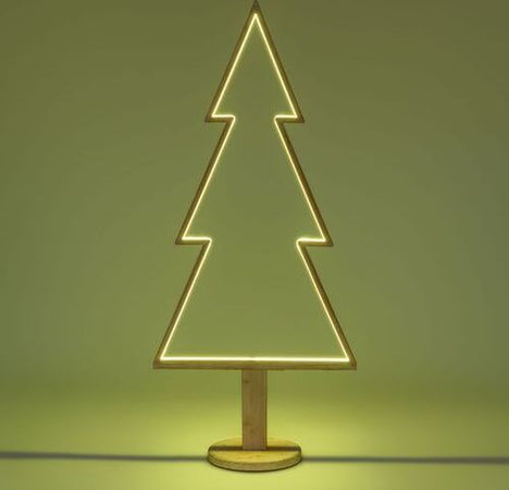 Abete triangolare luminoso con led multicolor e base in legno decorazione natalizia Casa e cucina/Decorazioni per interni/Addobbi e decorazioni per ricorrenze/Decorazioni natalizie/Alberi di natale artificiali MagiediNatale.it - Altamura, Commerciovirtuoso.it