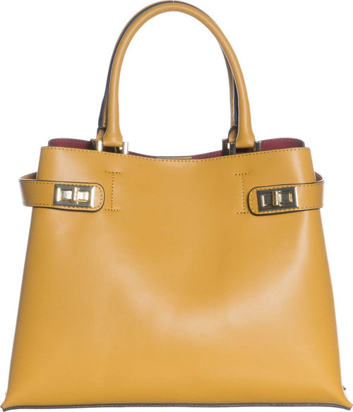 Abigail----Borsa-da-Donna-Gialla-In-Vera-Pelle