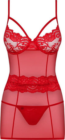 Abitino Rosso Con Mutandine Sexy Completo Erotico Obsessive Chemise & Thong S/M Salute e cura della persona/Erotismo e contraccezione/Abbigliamento erotico/Donna/Abiti Kondorama - Martinsicuro, Commerciovirtuoso.it