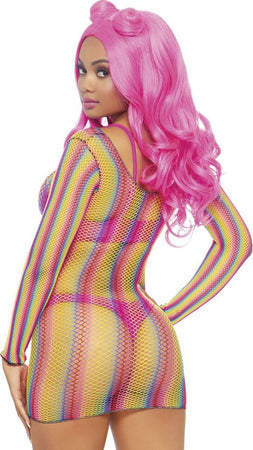 Abitino Sexy Elasticizzato Arcobaleno Rainbow Fishnet Mini Dress Multicolor Elasticizzato Arcobaleno Lingerie Intimo Sexy Salute e cura della persona/Erotismo e contraccezione/Abbigliamento erotico/Donna/Abiti Kondorama - Martinsicuro, Commerciovirtuoso.it