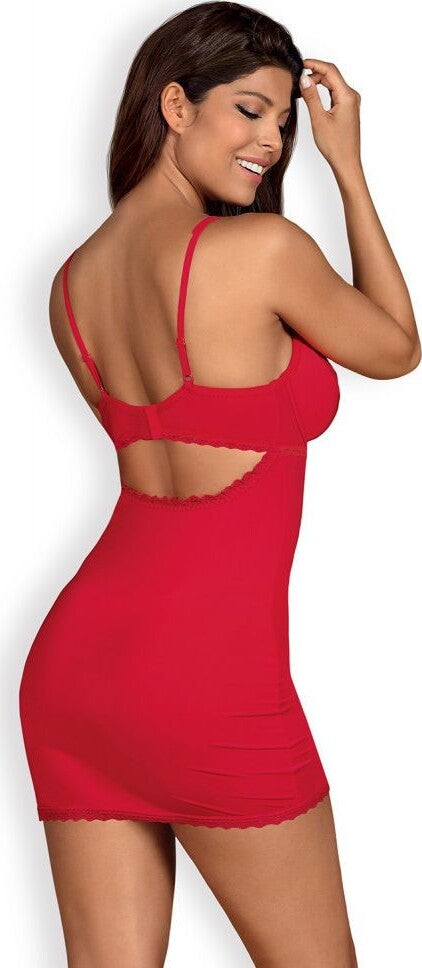 Abitino Sexy Erotico Lingerie Obsessive Jolierose Chemise & Thong Red S/m Salute e cura della persona/Erotismo e contraccezione/Abbigliamento erotico in pelle e latex/Donna/Abiti Kondorama - Martinsicuro, Commerciovirtuoso.it