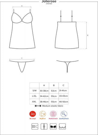 Abitino Sexy Erotico Lingerie Obsessive Jolierose Chemise & Thong Red S/m Salute e cura della persona/Erotismo e contraccezione/Abbigliamento erotico in pelle e latex/Donna/Abiti Kondorama - Martinsicuro, Commerciovirtuoso.it