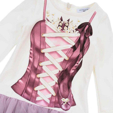Abito Bambina Punto Milano Monnalisa con gonna in tulle Moda/Bambine e ragazze/Abbigliamento/Completi e coordinati/Completi due pezzi con gonna Scontolo.net - Potenza, Commerciovirtuoso.it