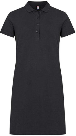 Abito Clique Marietta Nero Vestito Tessuto Piquet Cotone 200 Grammi