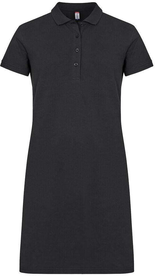 Abito Clique Marietta Nero Vestito Tessuto Piquet Cotone 200 Grammi