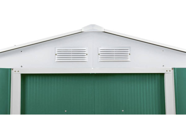 Ripostiglio in metallo verde e Beige deposito da giardino e veranda capanno per attrezzi