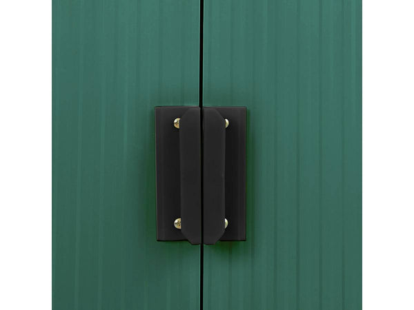 Ripostiglio in metallo verde e Beige deposito da giardino e veranda capanno per attrezzi