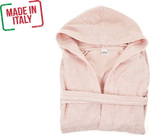 Accappatoio Con Cappuccio Cipria 100% Made in Italy 330 Gr / M2 Morbido E Assorbente Accappatoio Con Tasca E Cappuccio 100% Puro Cotone Moda/Uomo/Abbigliamento/Pigiami e abbigliamento da notte/Accappatoi Smartdecohome - Sesto San Giovanni, Commerciovirtuoso.it